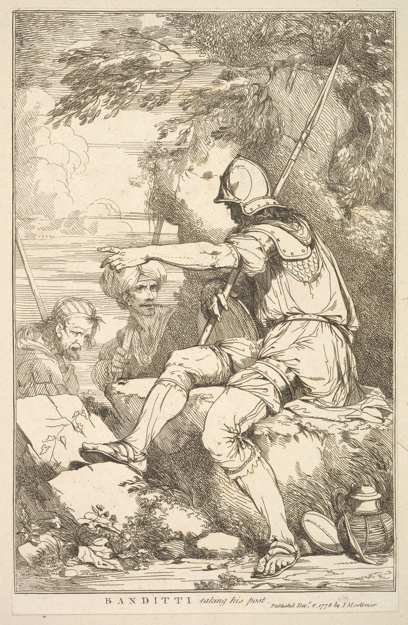 Bandit nimmt seinen Posten ein von John Hamilton Mortimer