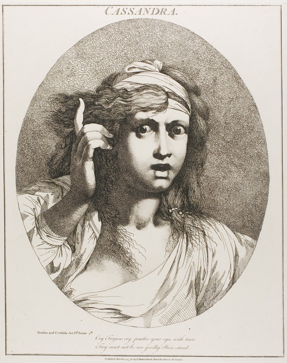 Cassandra, aus Zwölf Charakteren von Shakespeare von John Hamilton Mortimer