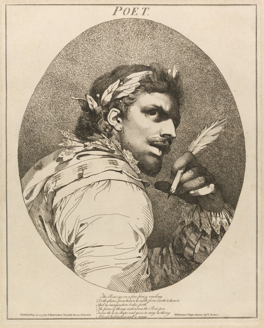 Dichter, aus Ein Sommernachtstraum, Akt V, Szene i von John Hamilton Mortimer