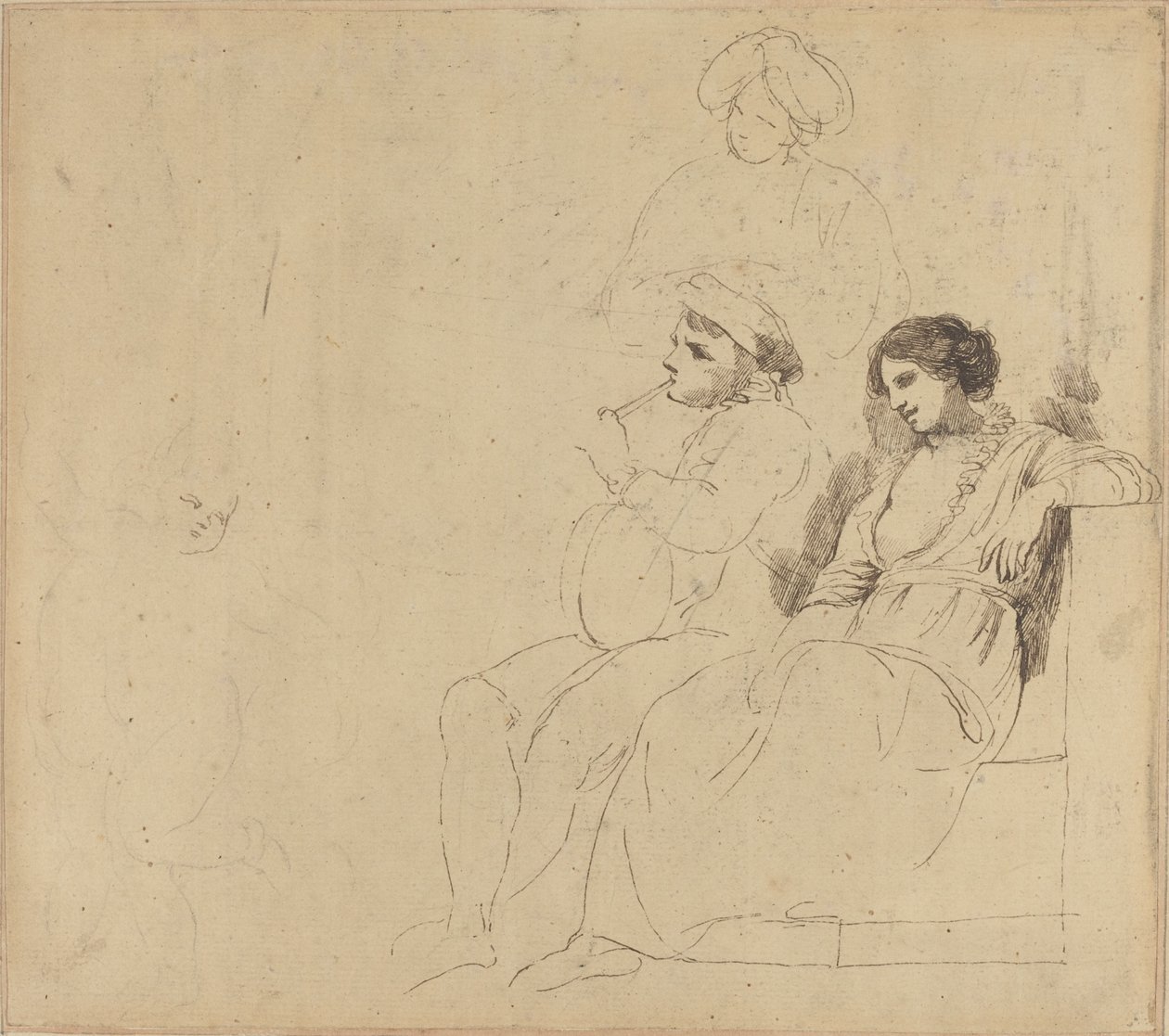 Studie für "Die rustikalen Tänzer" von John Hamilton Mortimer