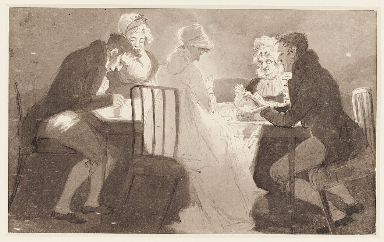 Gruppe an einem Tisch, 1806 von John Harden