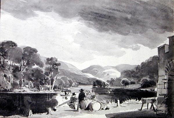 Landschaft mit einem See von John Harden
