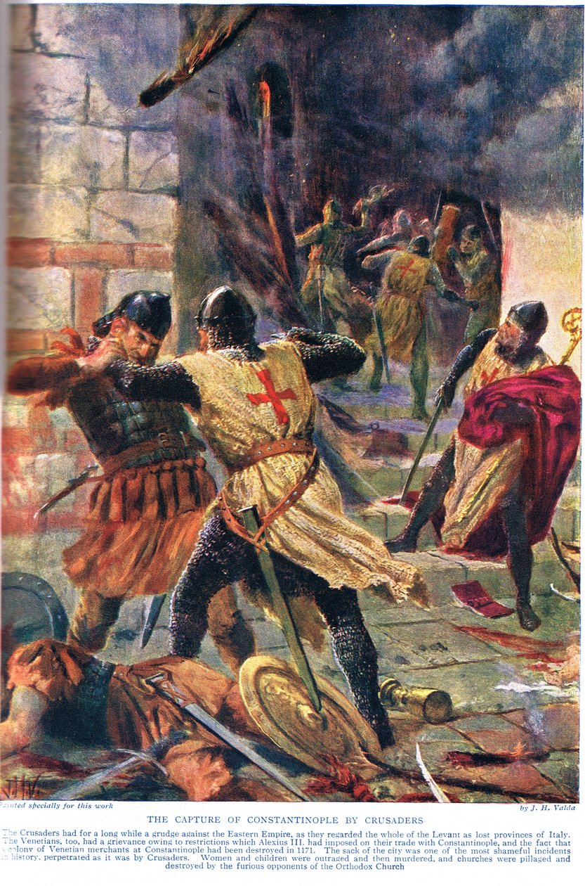 Die Eroberung von Konstantinopel durch die Kreuzfahrer von John Harris Valda