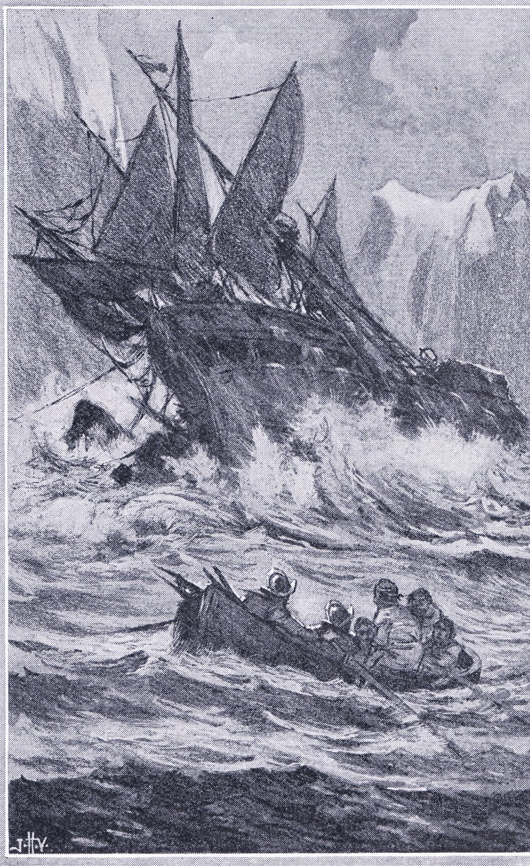 Die Vittoria beendete die erste Weltumsegelung im September 1522, Newnes Pictorial Knowledge veröffentlicht von Newnes, ca. 1950er von John Harris Valda