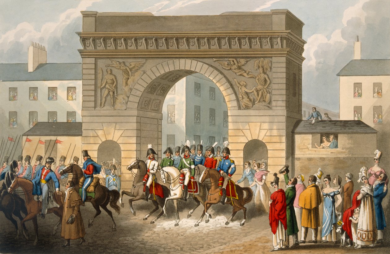 Einzug der Alliierten in Paris, graviert von Matthew Dubourg aus 