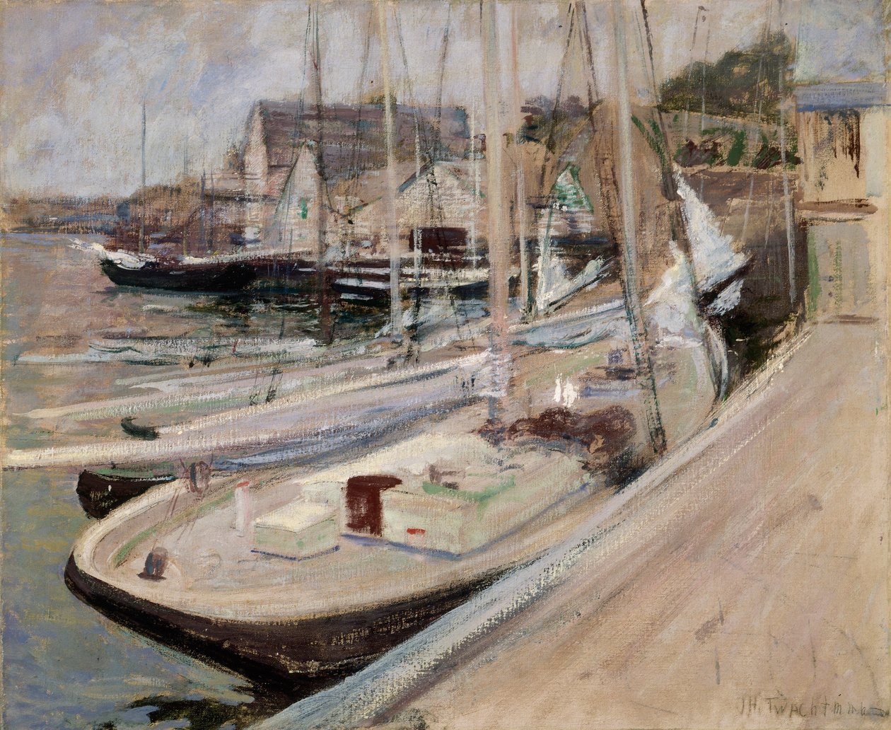 Fischerboote in Gloucester von John Henry Twachtman