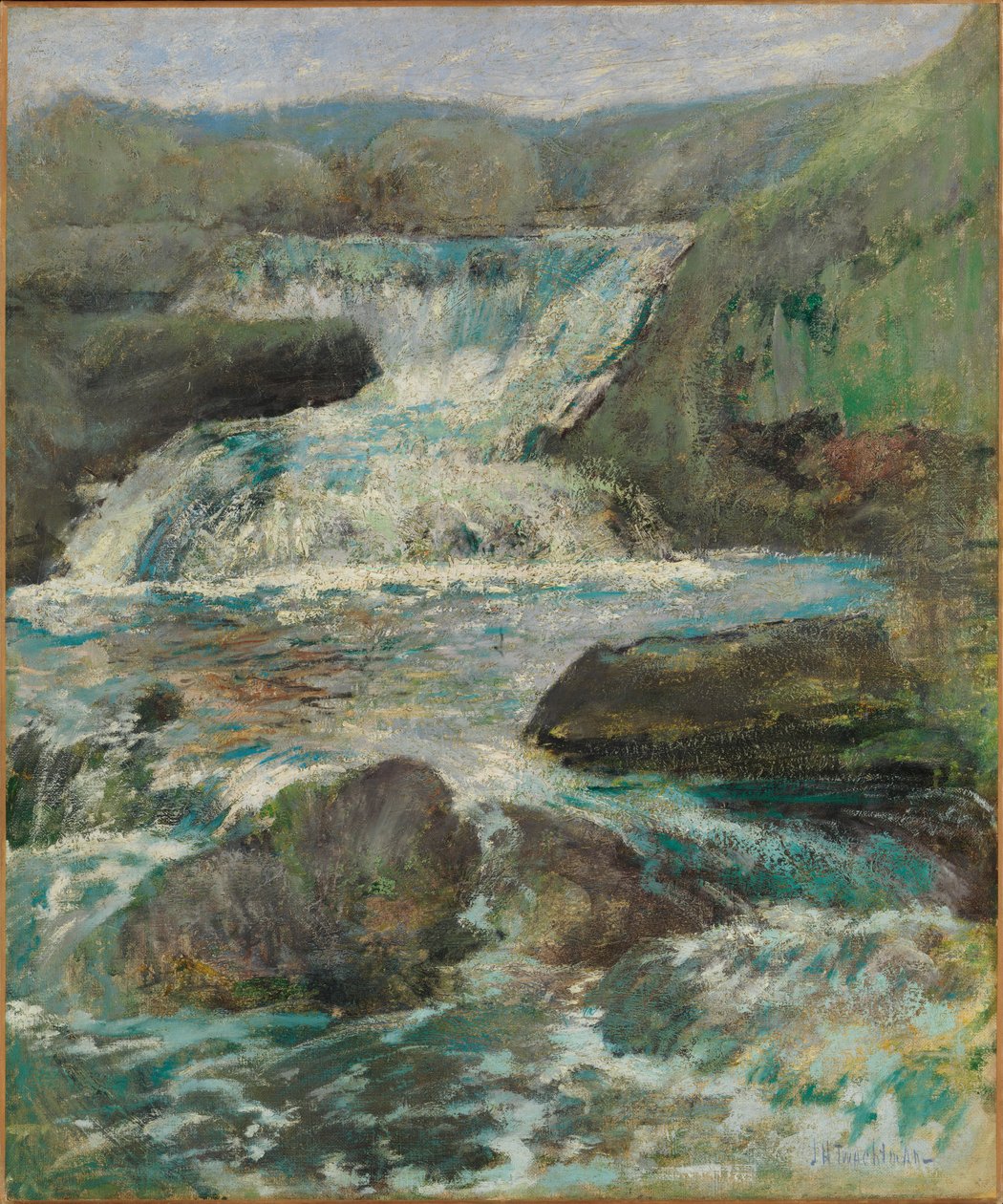 Horseneck-Wasserfälle von John Henry Twachtman