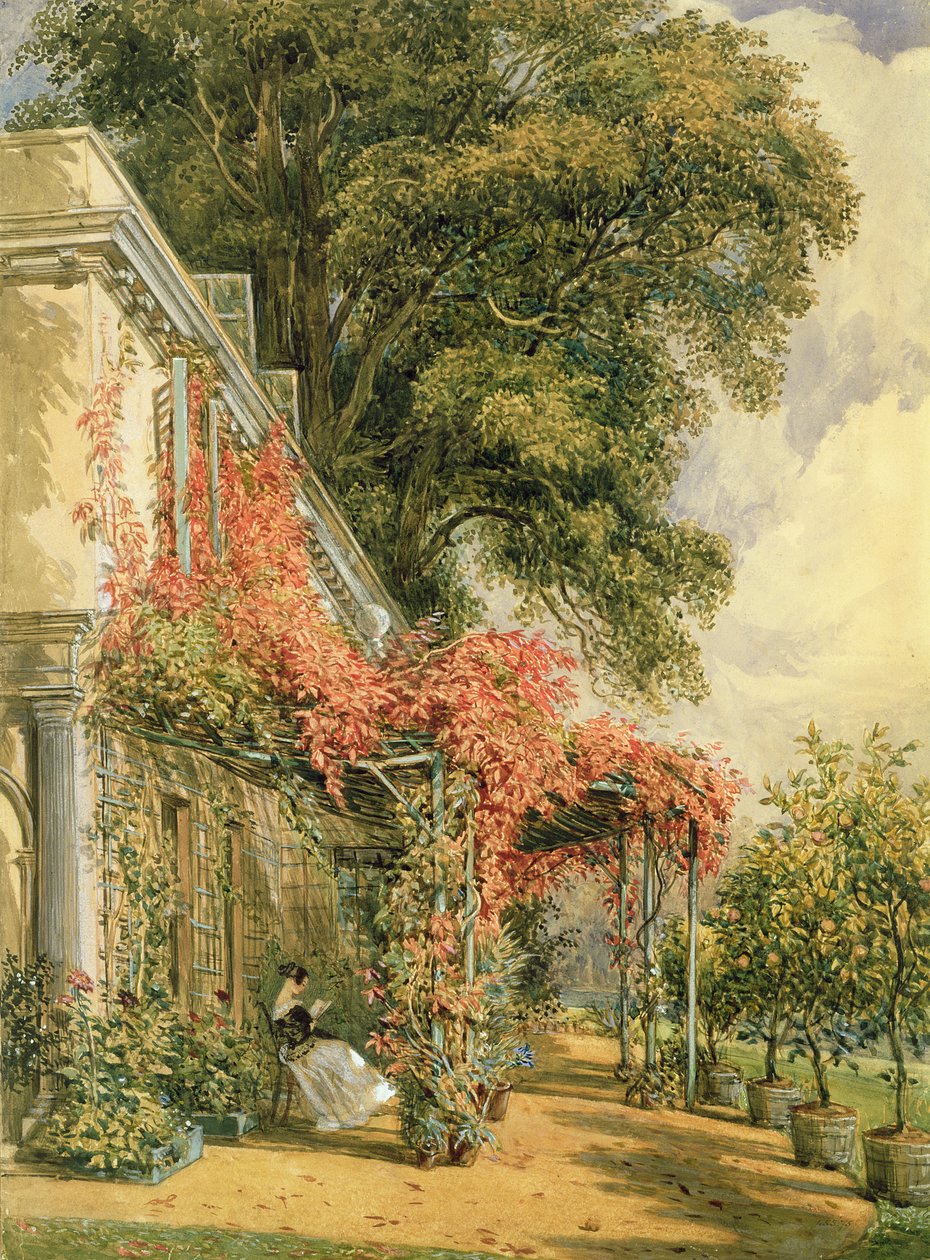 Gartenfront des Hauses von Mr. Robert Vernon in Twickenham von John James Chalon