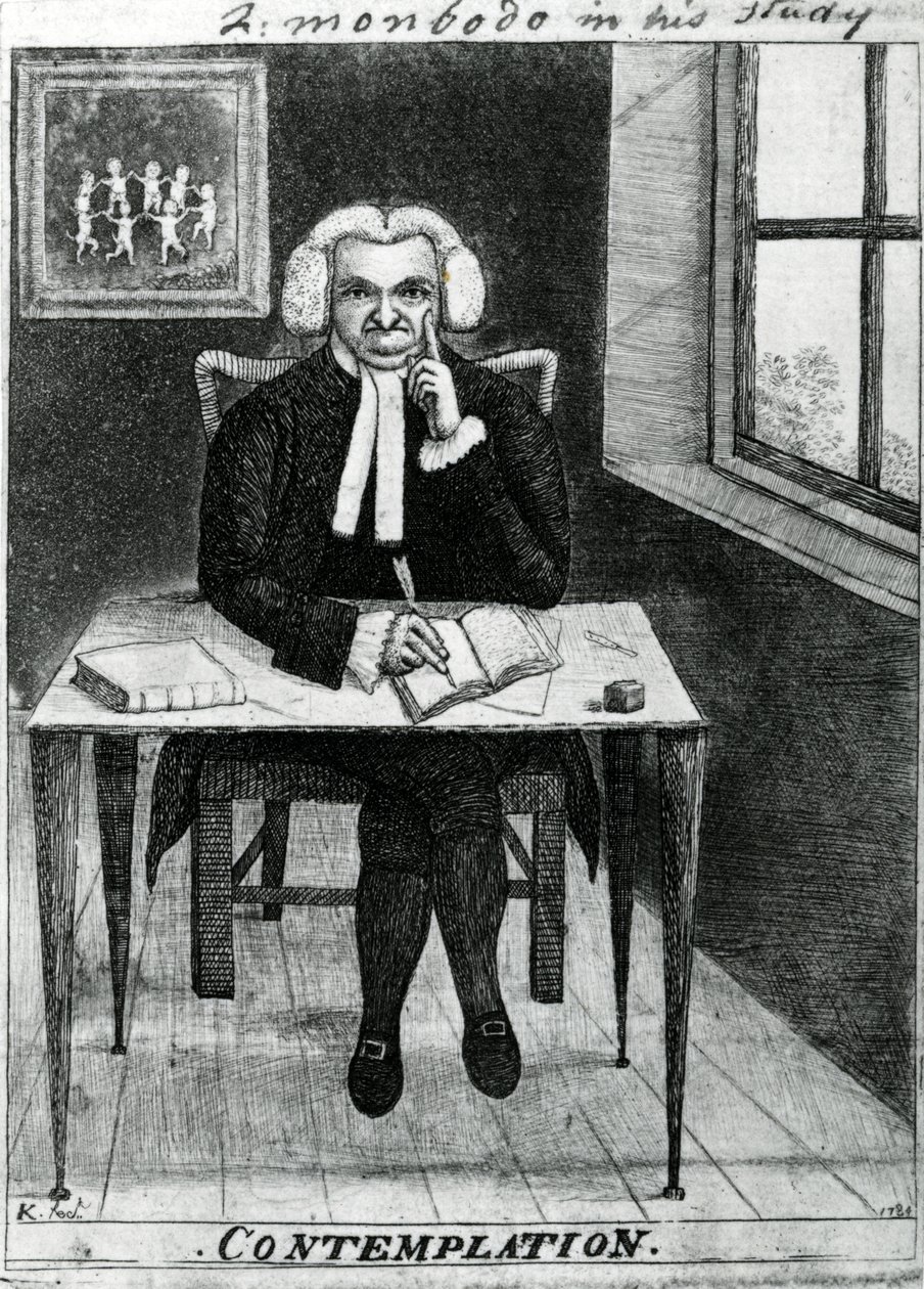 Kontemplation - Lord Monboddo in seinem Studierzimmer, 1784 von John Kay