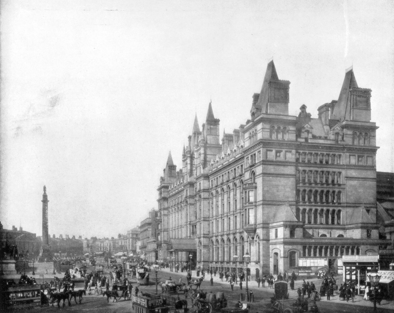 Lime Street, Liverpool, England, Ende des 19. Jahrhunderts von John L. Stoddard