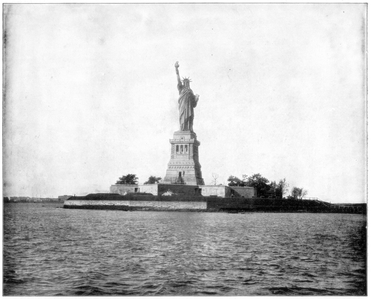 Freiheitsstatue, New Yorker Hafen, späte 19. Jahrhundert von John L. Stoddard