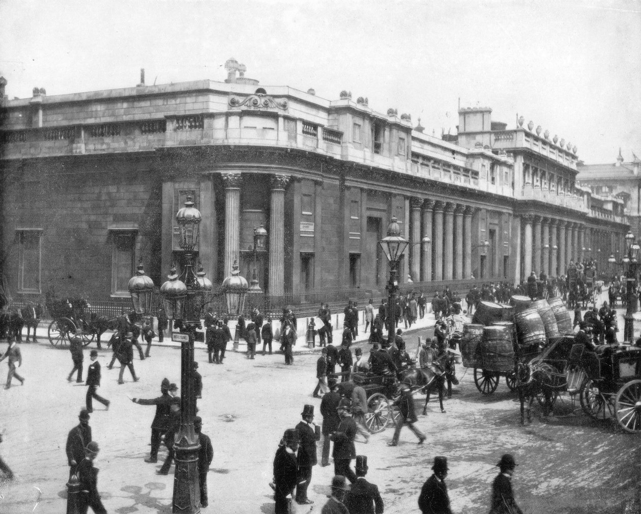 Die Bank von England, London, späte 19. Jahrhundert von John L. Stoddard