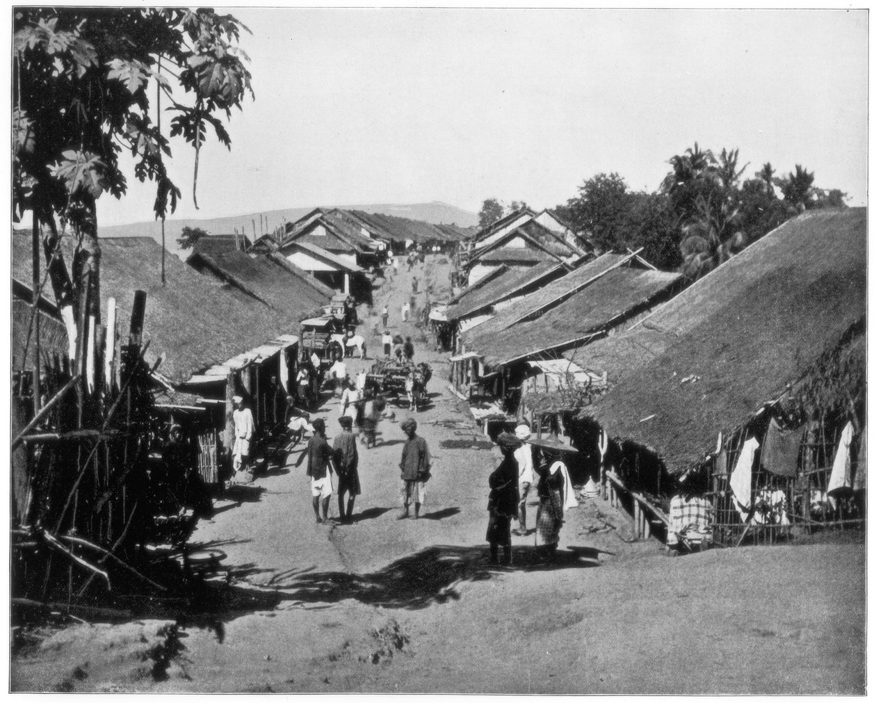 Dorf in der Nähe von Kalkutta, Indien, späte 19. Jahrhundert von John L. Stoddard