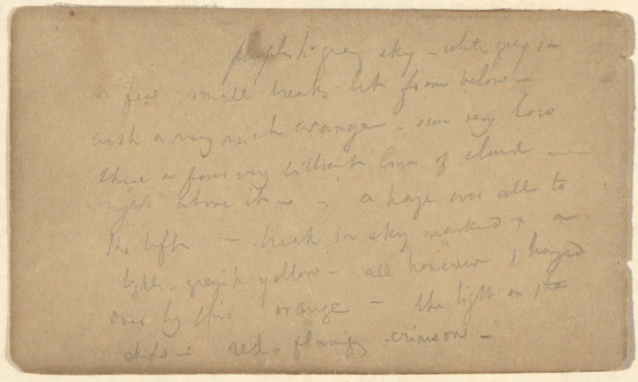 Farbnotizen von John La Farge