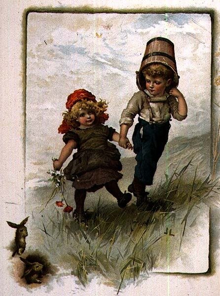 Jack und Jill, aus einem illustrierten Kinderreimbuch von John Lawson