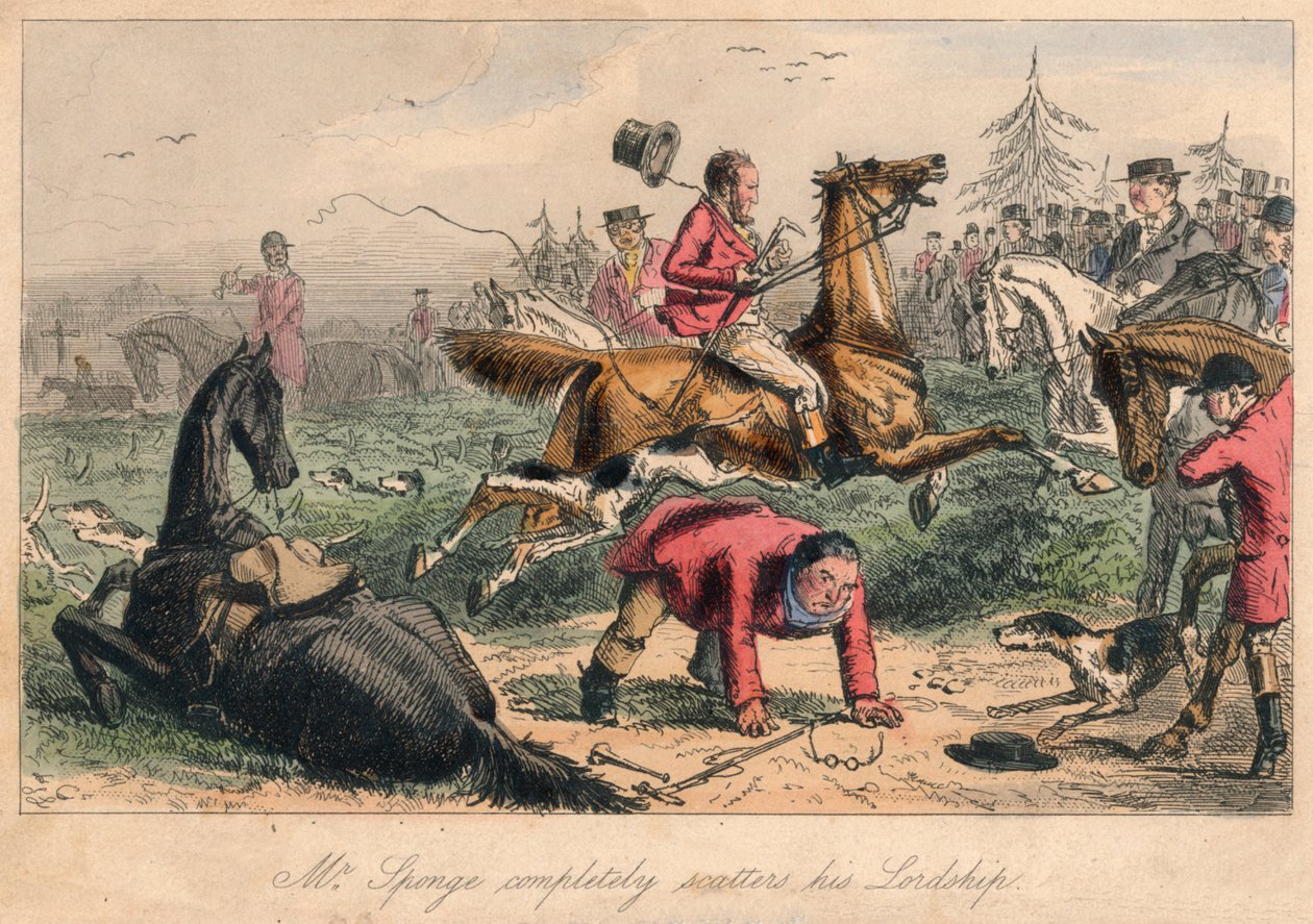 Mr. Sponge zerstreut vollständig seine Lordschaft, 1865 von John Leech, Hablot Knight Browne