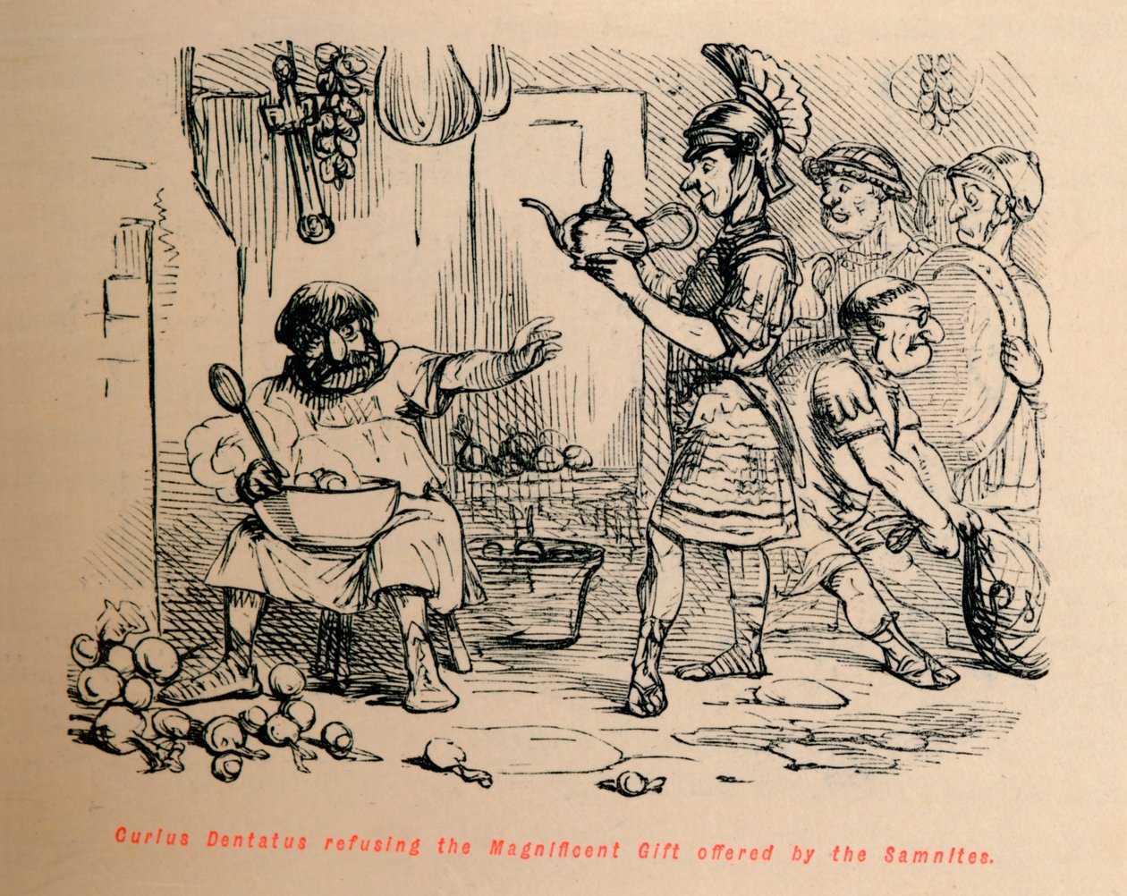 Curius Dentatus lehnt das prächtige Geschenk der Samniten ab von John Leech