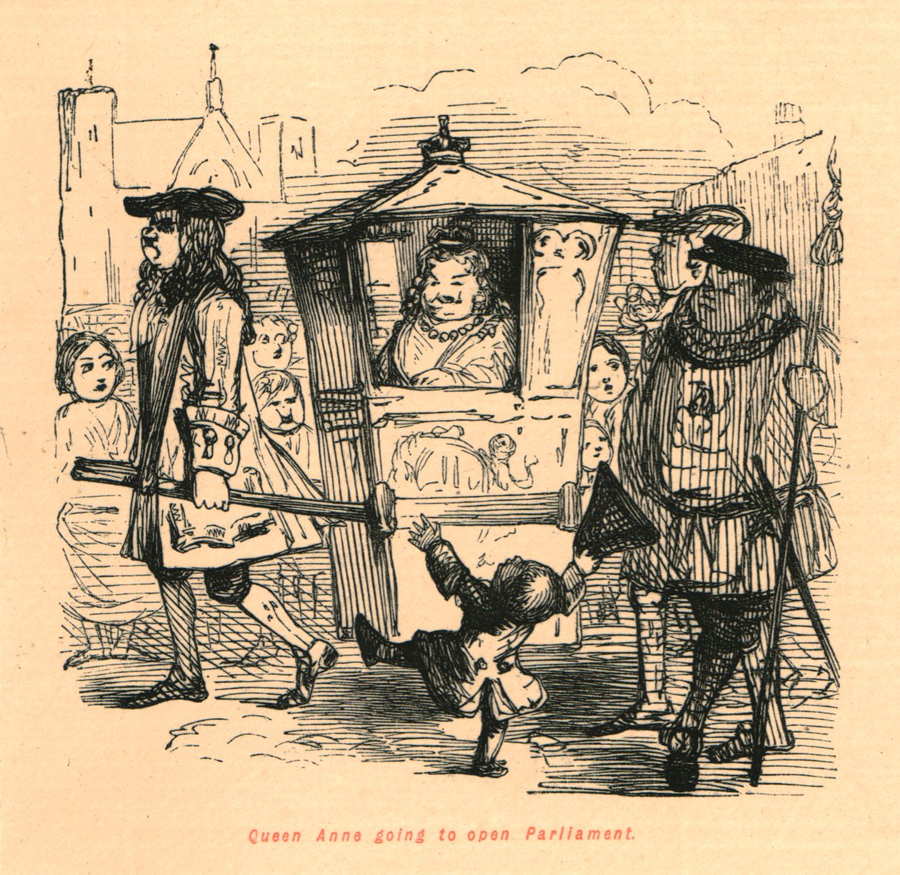 Königin Anne geht zur Parlamentseröffnung, 1897 von John Leech