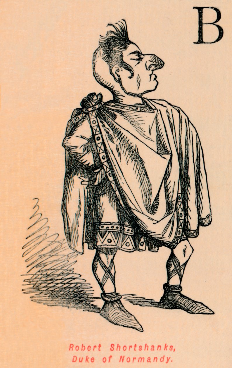 Robert Shortshanks, Herzog der Normandie, um 1860 von John Leech