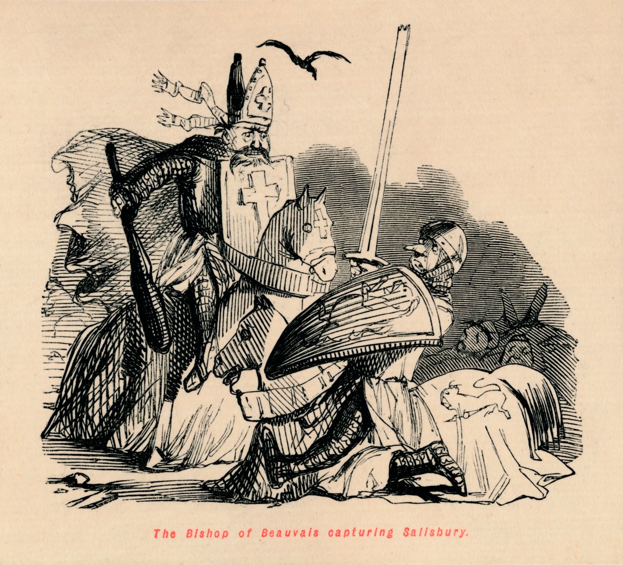 Der Bischof von Beauvais erobert Salisbury, ca. 1860 von John Leech