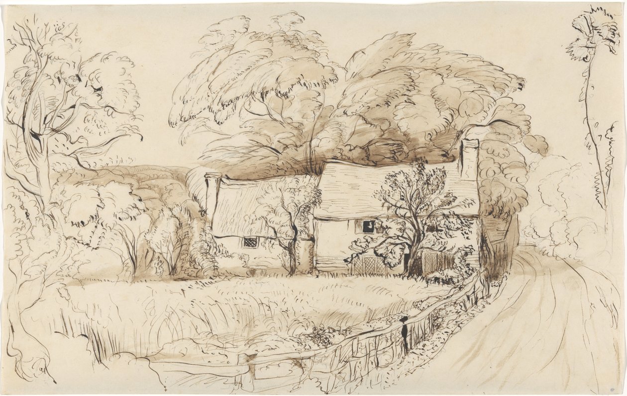 Ein Bauernhaus in Shoreham von John Linnell