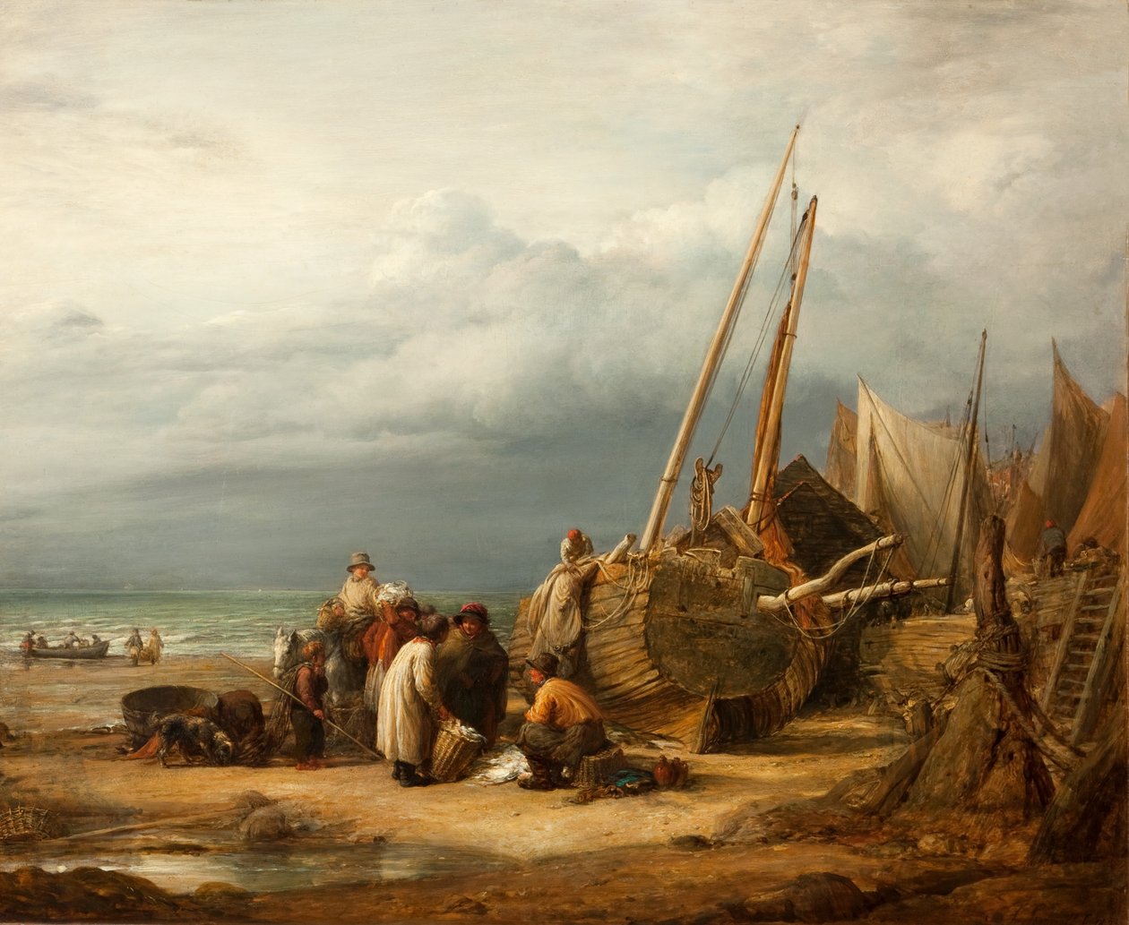 Ein Blick auf die Küste bei Hastings, 1832 von John Linnell