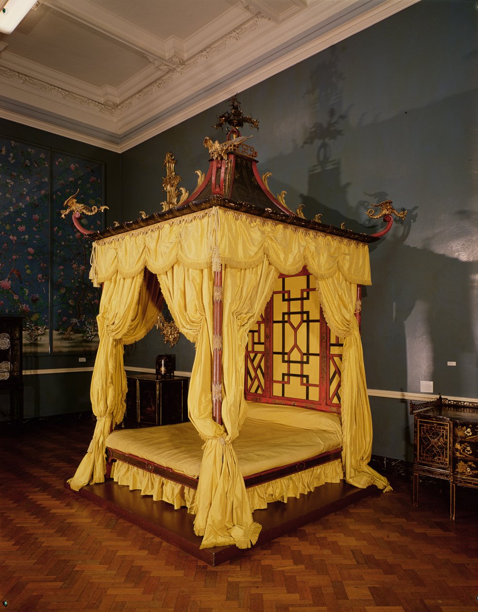 Himmelbett im chinesischen Stil, 1750er von John Linnell