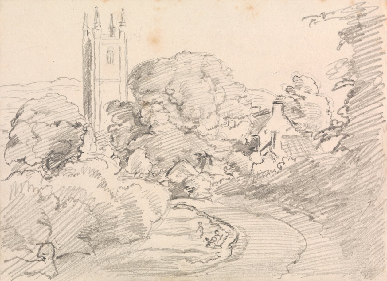 Widecombe Dorf von John Linnell