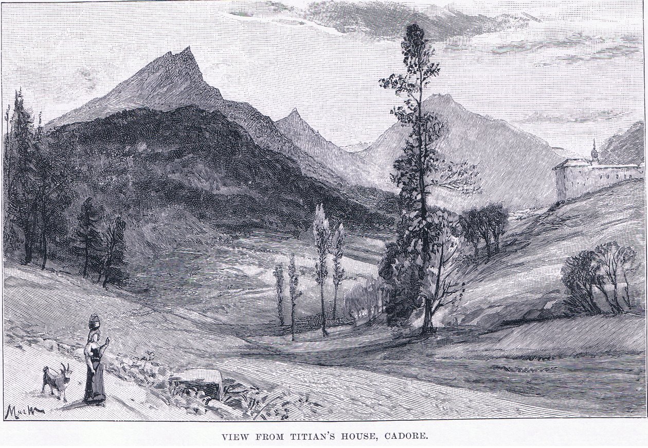 Blick aus Tizians Haus, aus The Magazine of Art 1893, Cassell and Company von John MacWhirter