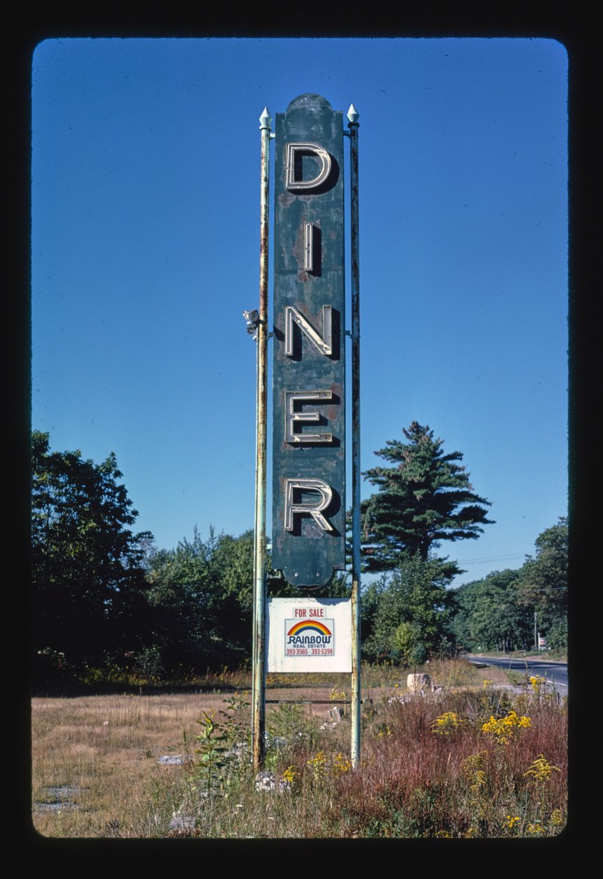 Diner-Schild, Shrewsbury, Massachusetts, USA von John Margolies