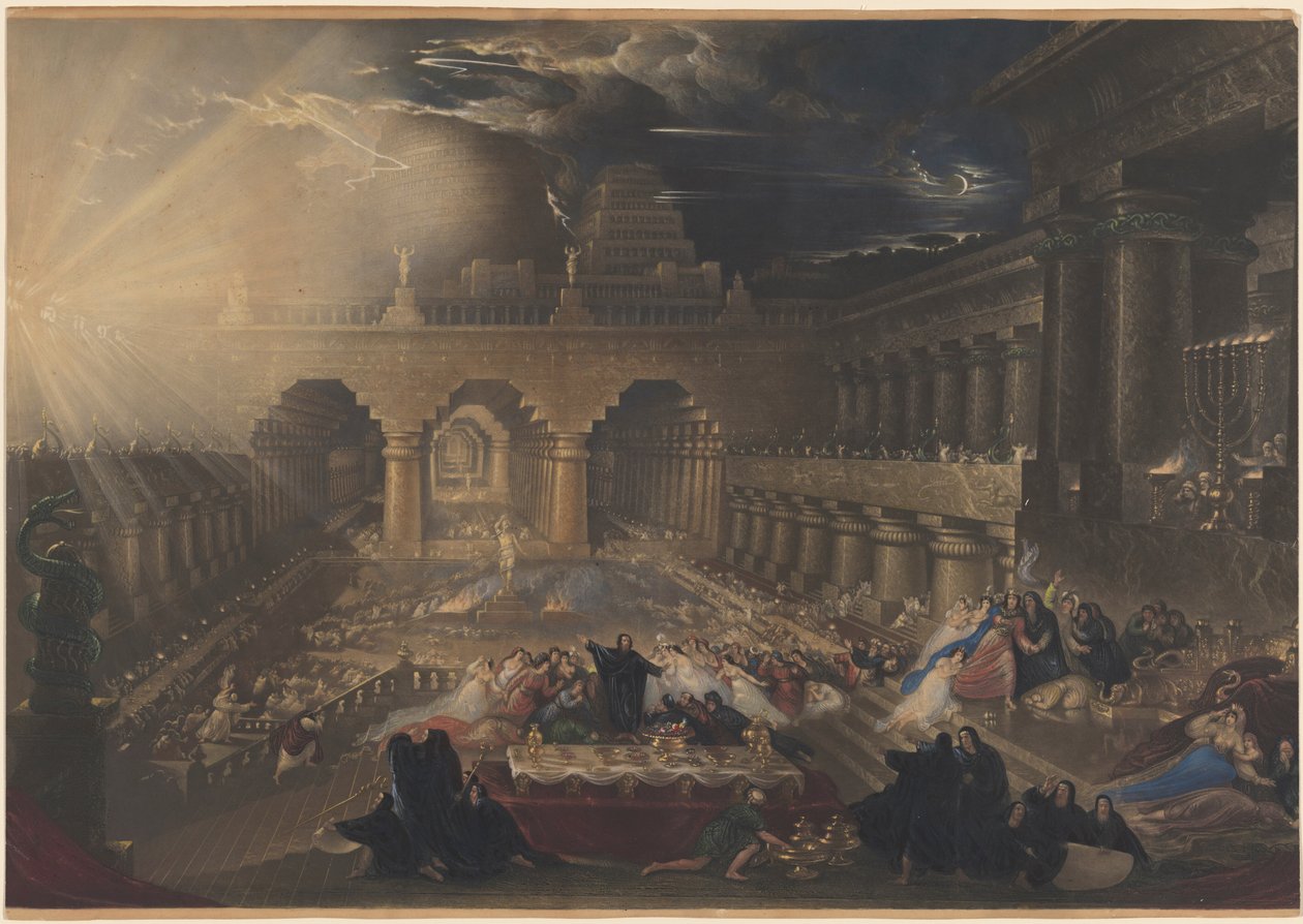 Das Festmahl des Belsazar von John Martin