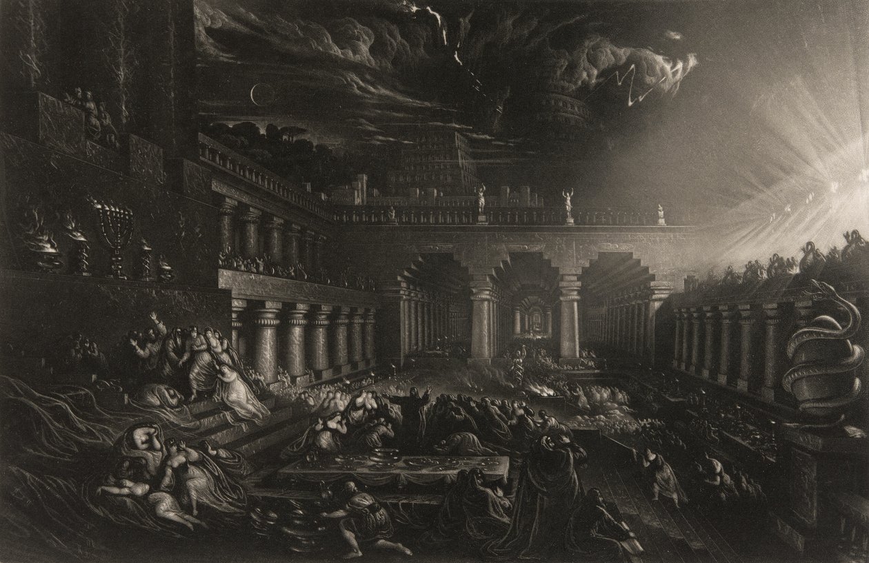 Belsazars Fest, aus Illustrationen der Bibel von John Martin