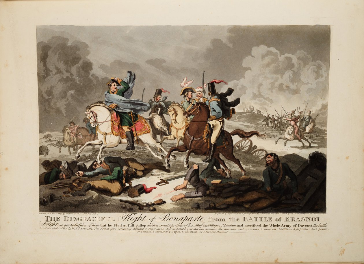 Die Flucht Bonapartes aus der Schlacht von Krasnoi, 1814 von John Massey Wright