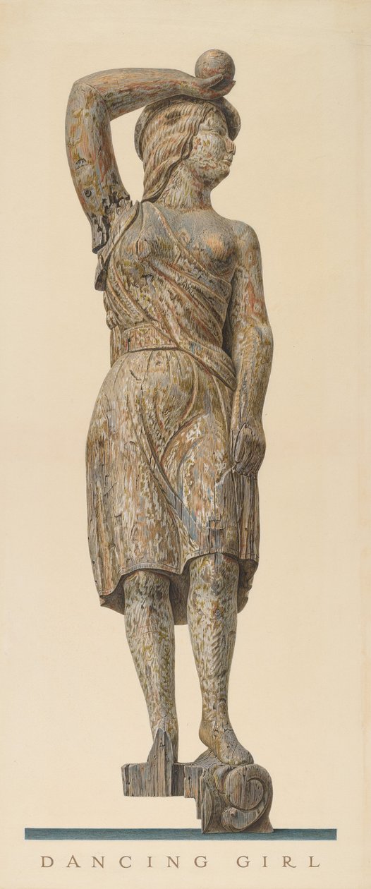 Zirkuswagenfigur: "Tanzendes Mädchen" von John Matulis