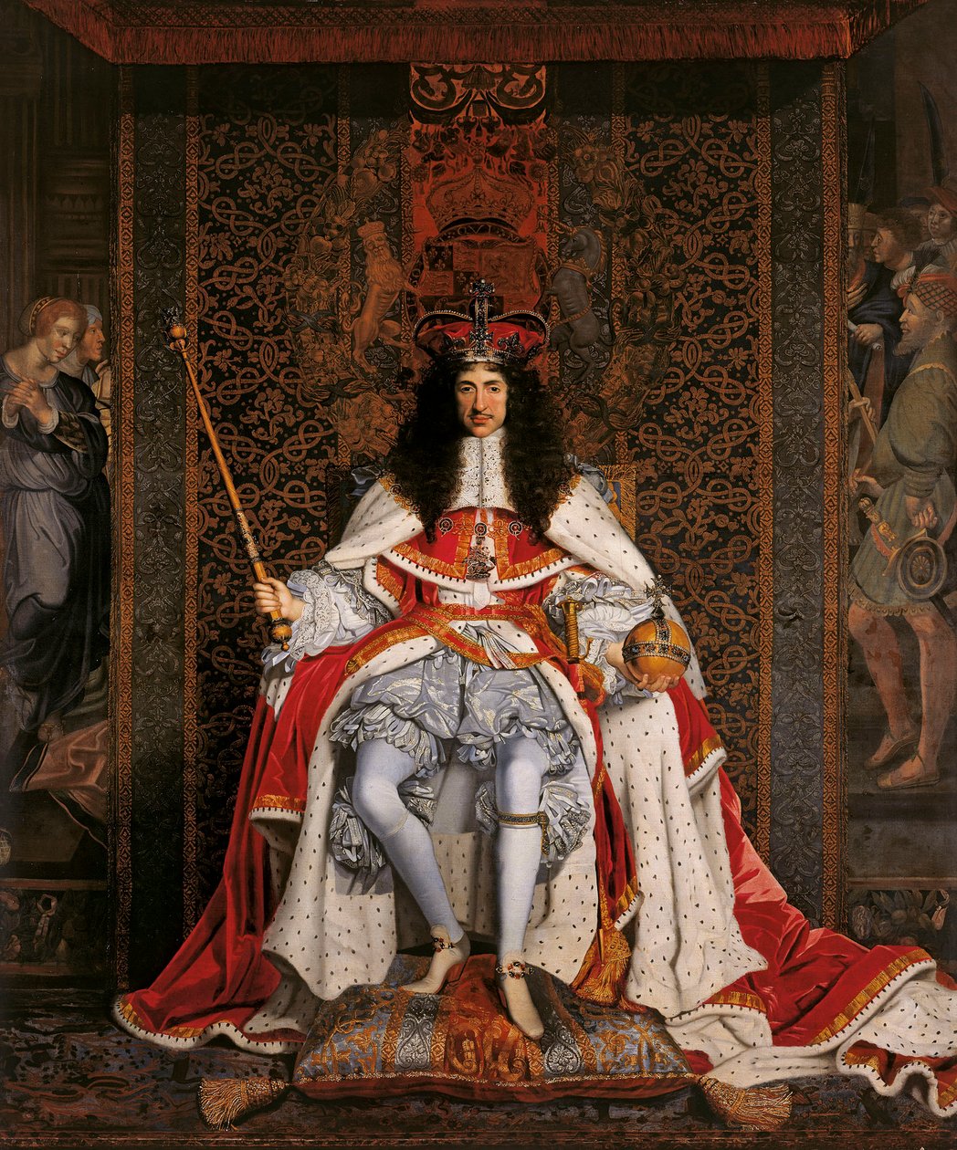 Karl II. von England in Krönungsgewändern von John Michael Wright