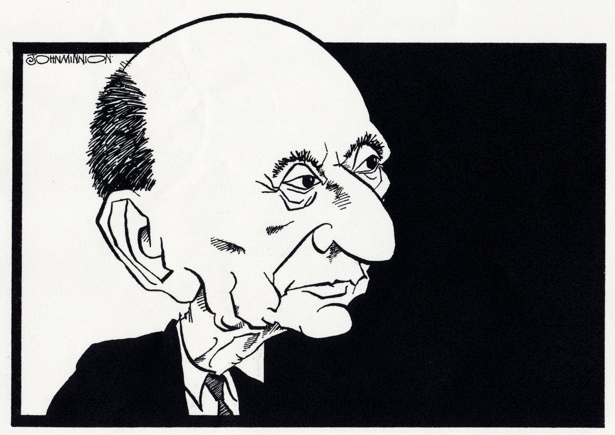 Arnold Schönberg - Karikatur von John Minnion
