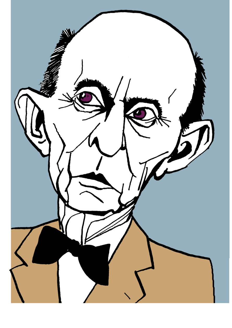Arnold Schönberg, Karikatur von John Minnion