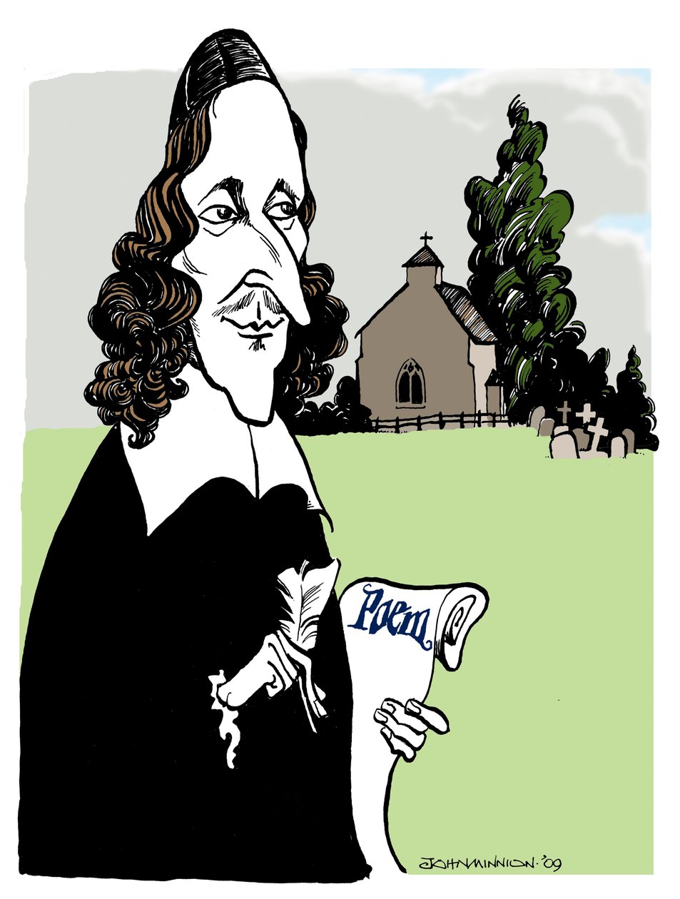 George Herbert - Walisischer Dichter, Redner, anglikanischer Priester von John Minnion