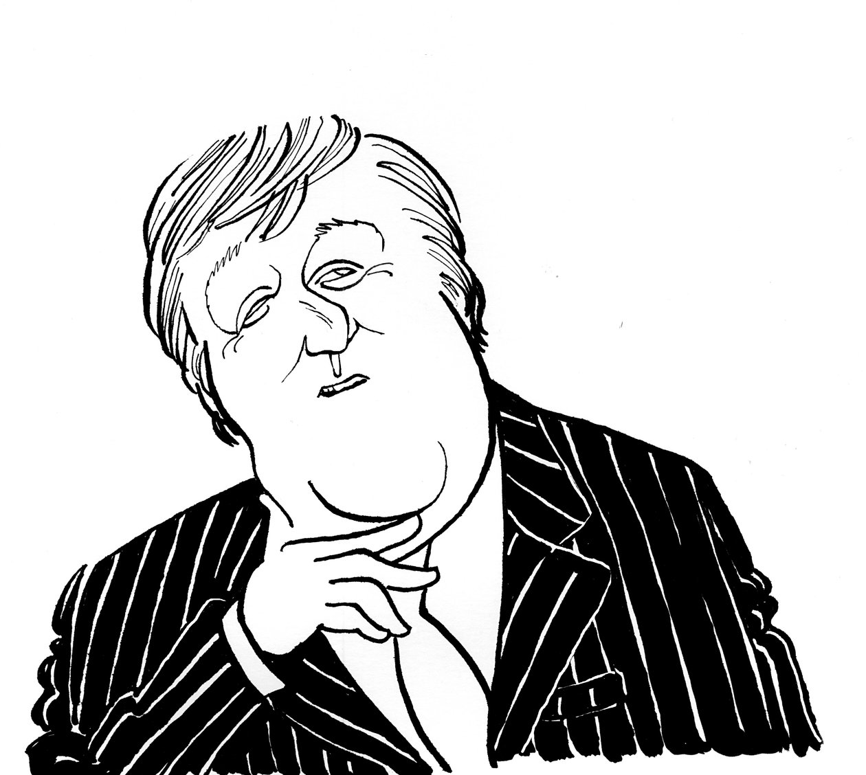 Stephen Fry - Karikatur von John Minnion von John Minnion