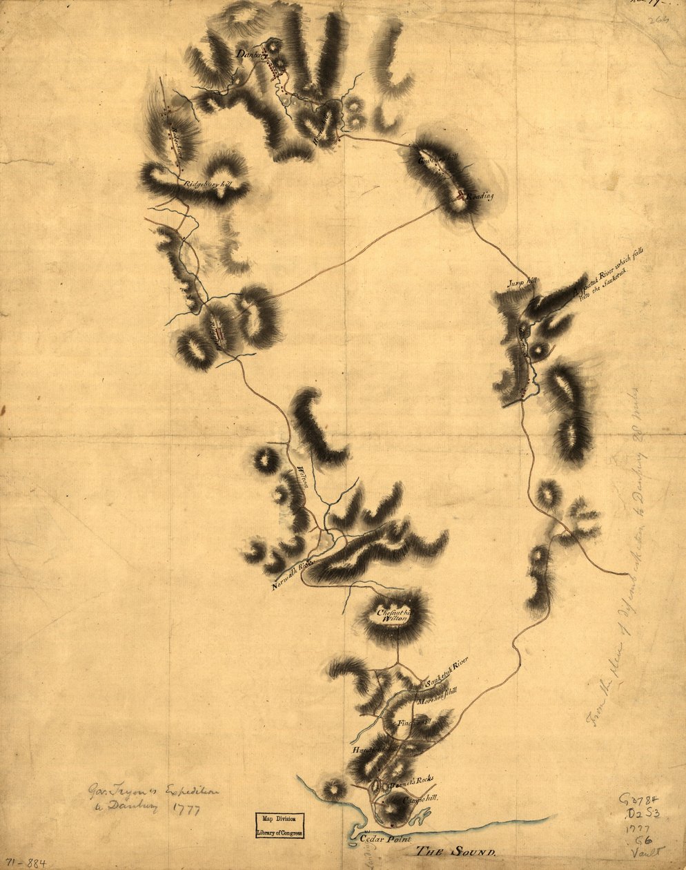 Gouverneur Tryons Expedition nach Danbury, 1777 von John Montresor