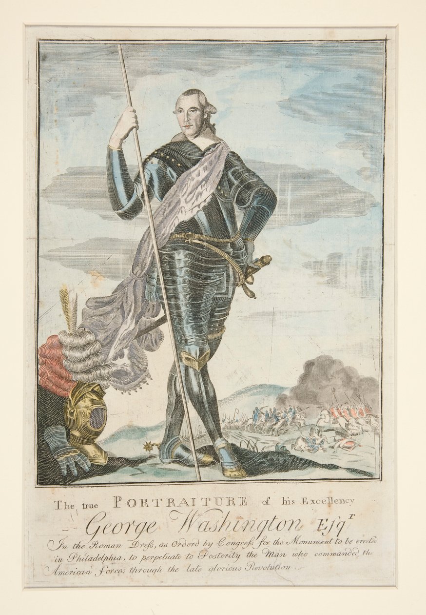 Das wahre Porträt seiner Exzellenz George Washington Esqr. im römischen Gewand von John Norman