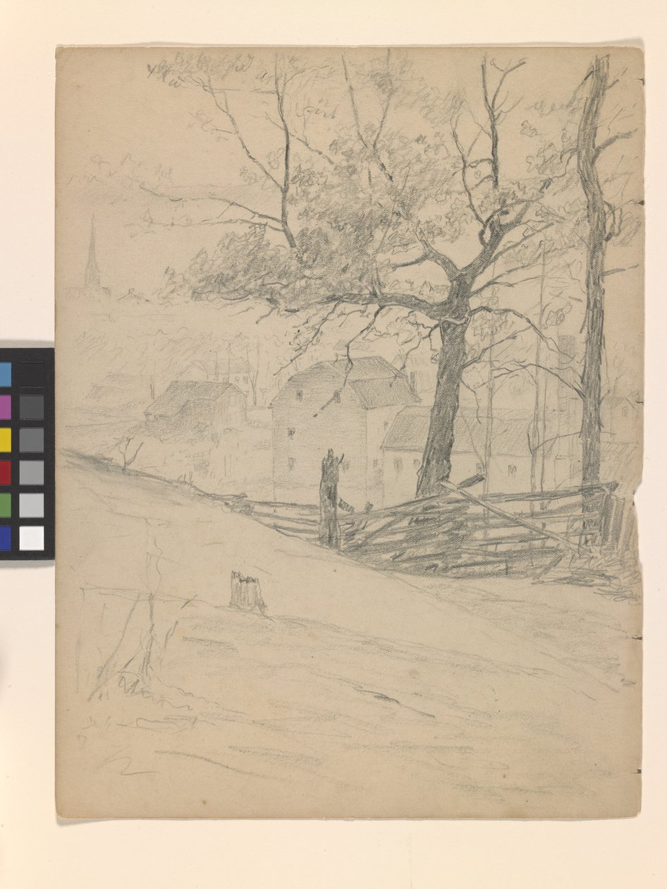 Studie für die alten Mühlen in Brookville von John Otis Adams