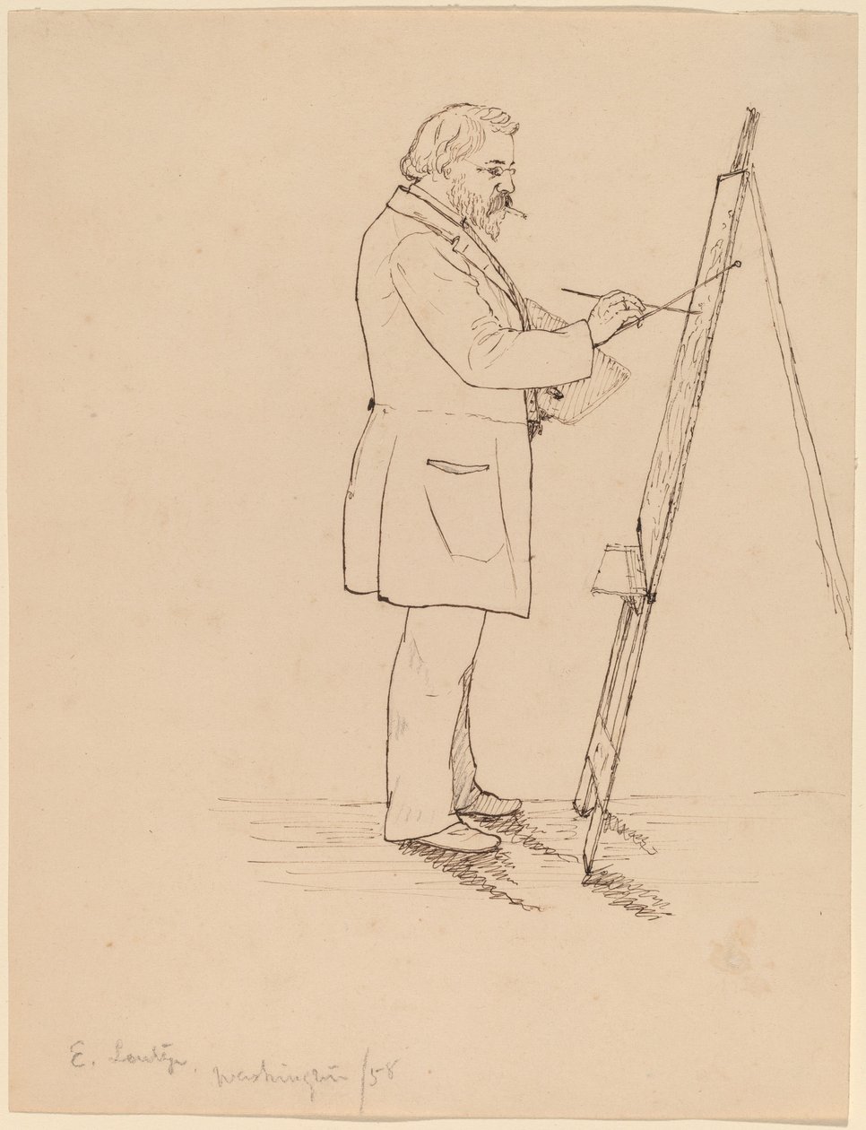 Skizzieren - Emanuel Leutze von John Quincy Adams Ward
