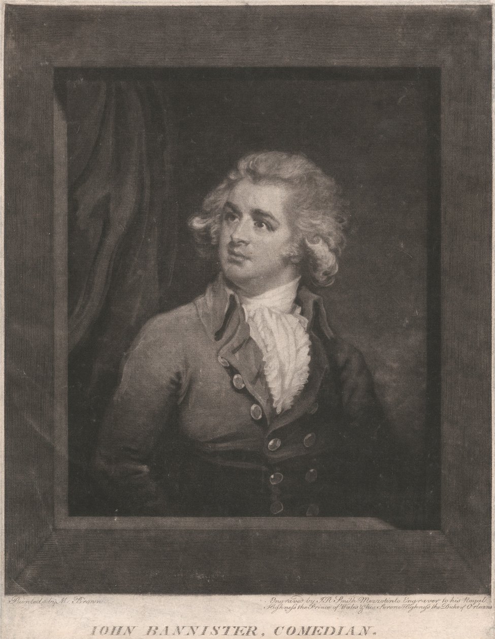John Bannister, Komiker, 1787 von John Raphael Smith