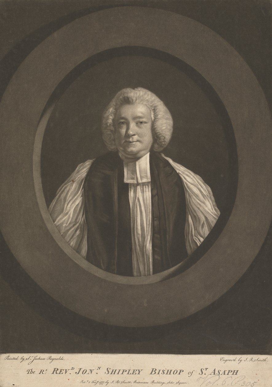 Reverend Jonathan Shipley, Bischof von St. Asaph von John Raphael Smith