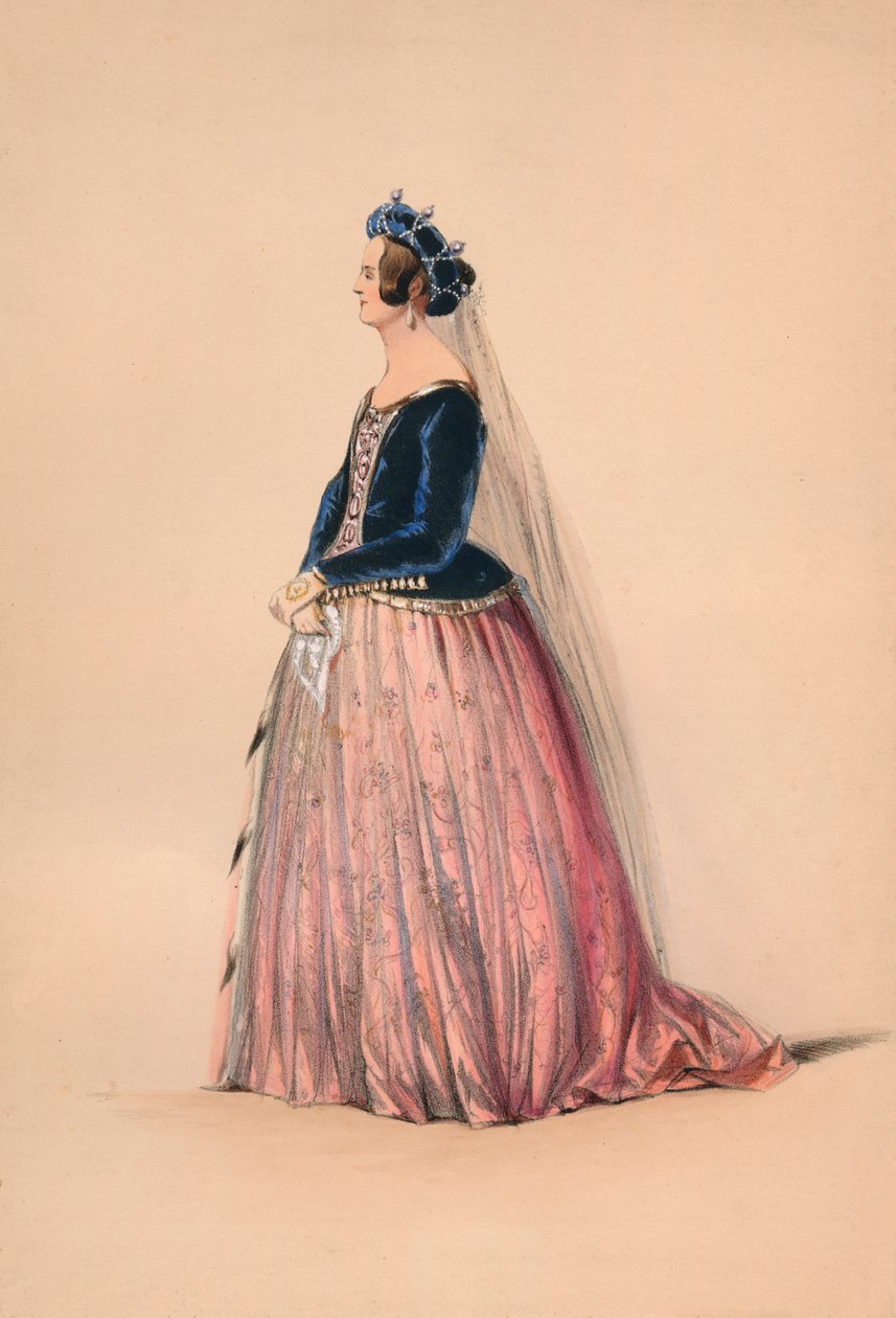 Gast im Kostüm für Königin Victorias Bal Costumé, 12. Mai 1842, 1843 von John Richard Coke Smyth