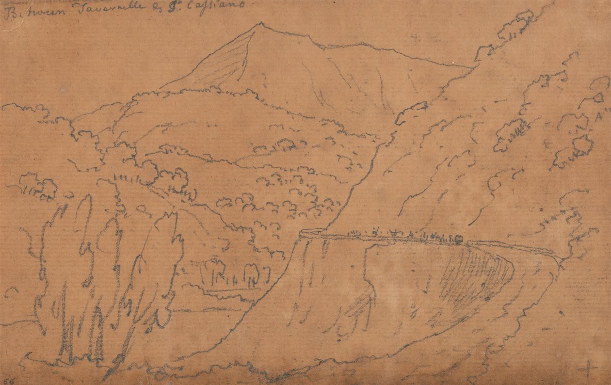 Zwischen Tavernelle und San Casciano von John Robert Cozens