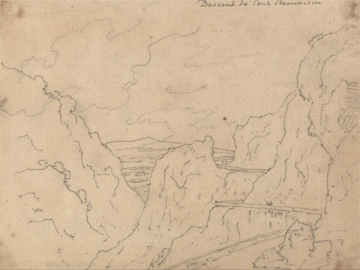 Abstieg nach Pont de Beauvoisin von John Robert Cozens
