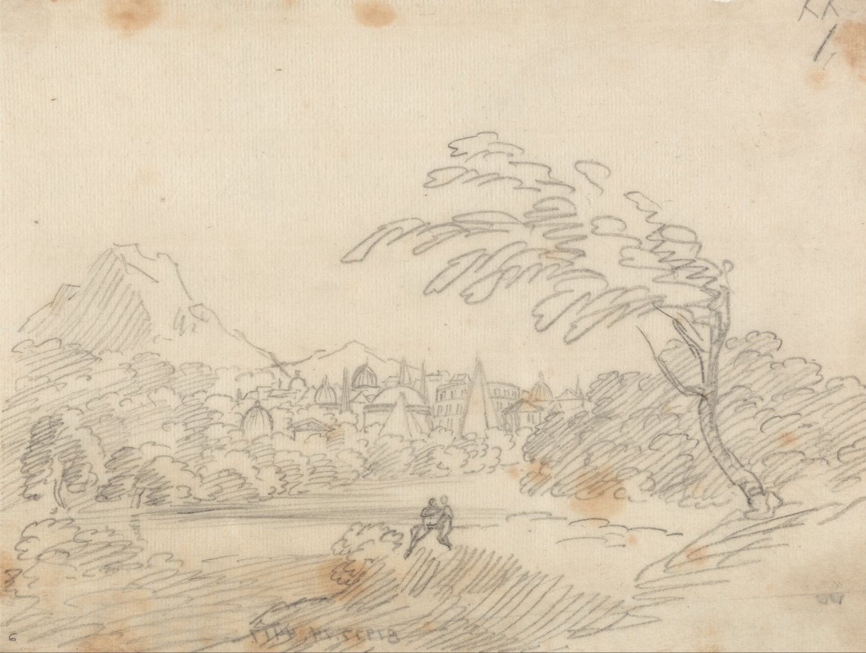 Fernsicht auf eine imaginäre Stadt von John Robert Cozens