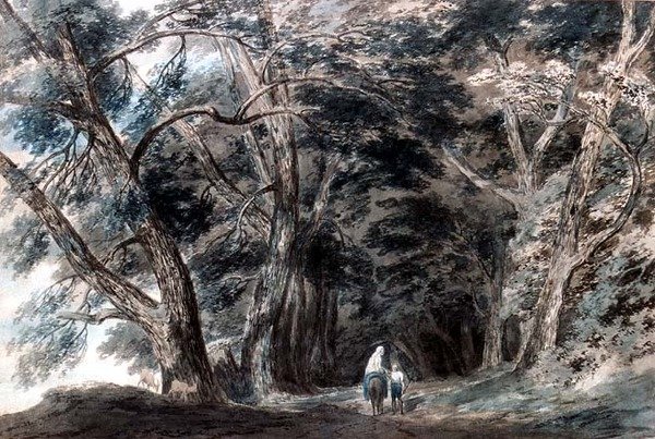 La Galleria di Sopra, über dem Albaner See, Italien von John Robert Cozens